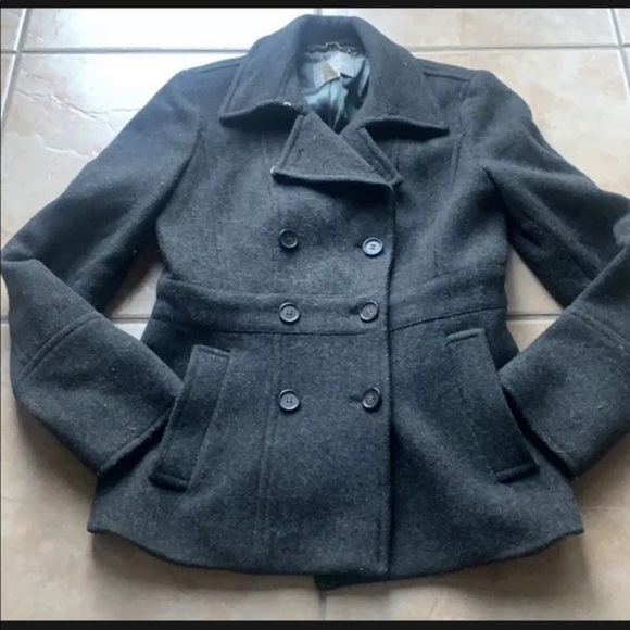 J. Crew Gray Double-Breasted Wool “Nello Gori Stadium Coat” Size 4 - Picture 2 of 10